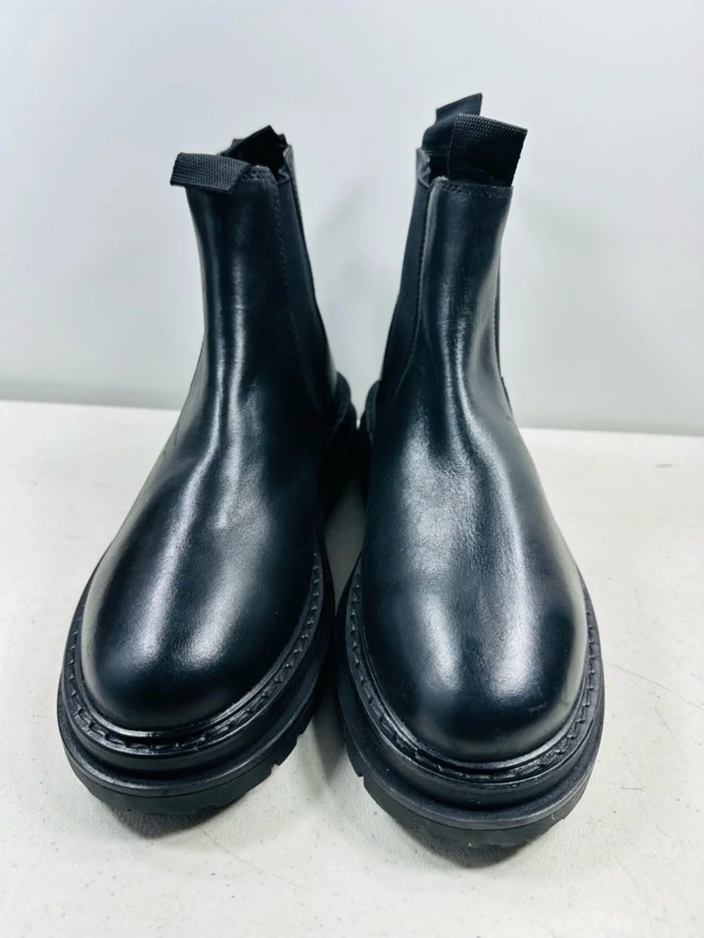 ASOS DESIGN Black Leather boots size 8